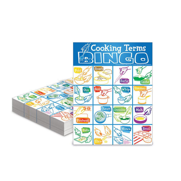 Cooking Terms Bingo Classroom Activities Visualz
