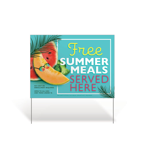 Free Summer Meals Yard Sign