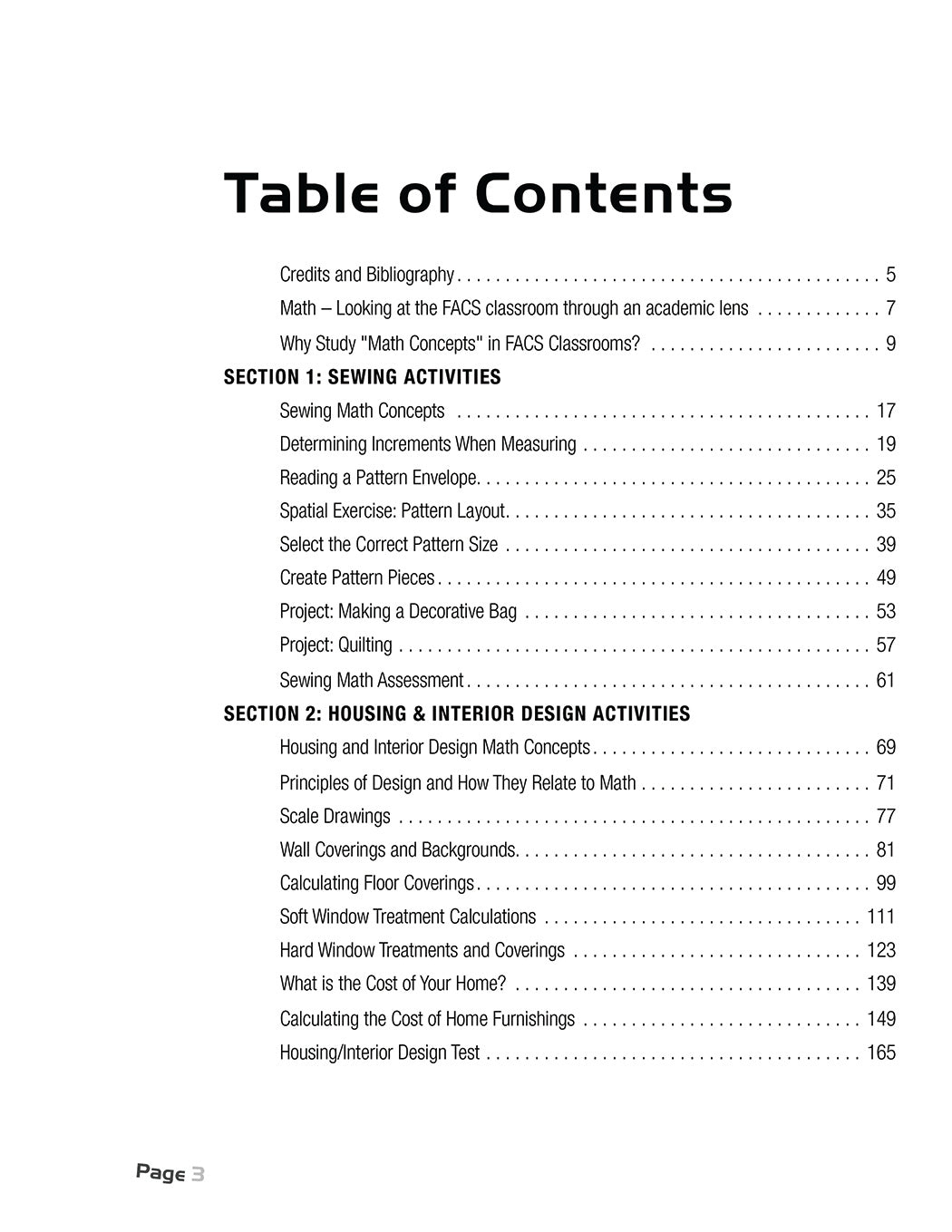 Math in Design Curriculum