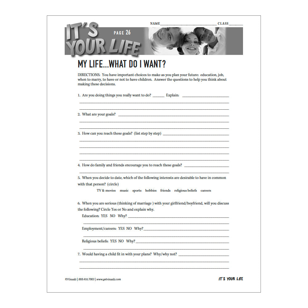 It's Your Life Lesson Plans