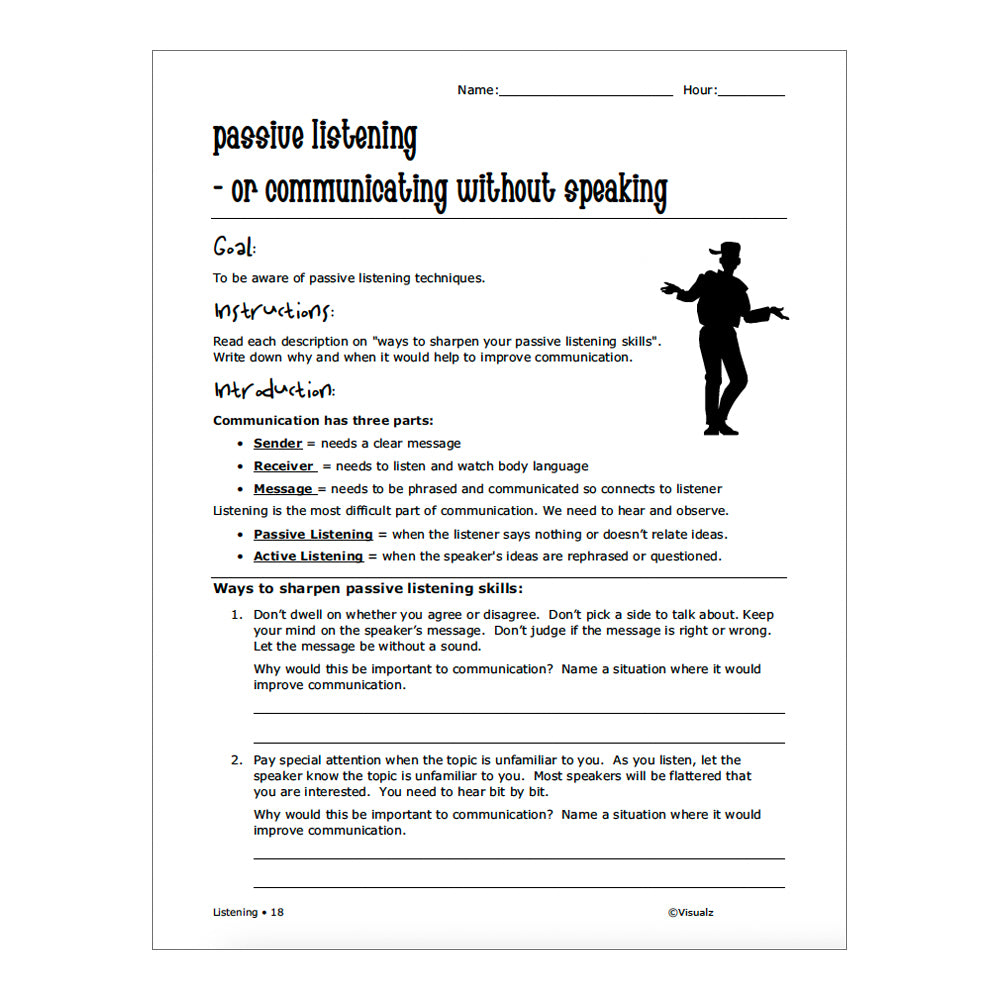 Relationships Communication Challenge Mini-Unit