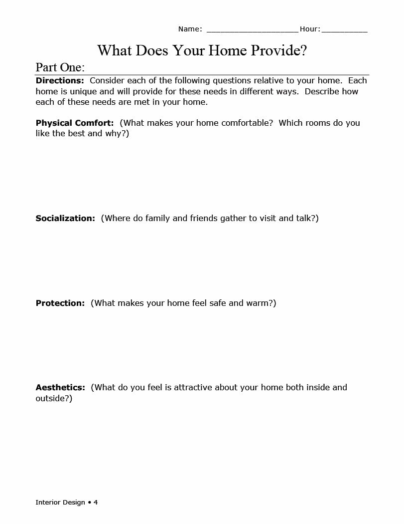 Interior Design Lesson Plans