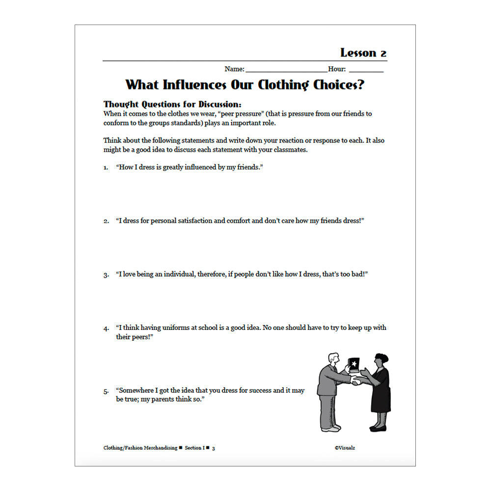 Clothing/Fashion Merchandising Lesson Plans