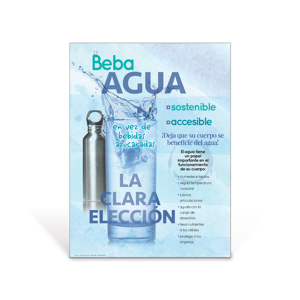 Drink Water Spanish Poster