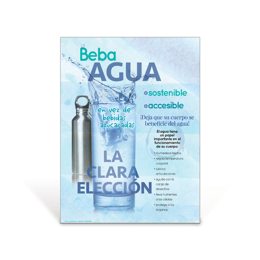 Drink Water Spanish Poster