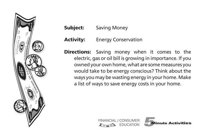 5 Minute Financial Activities