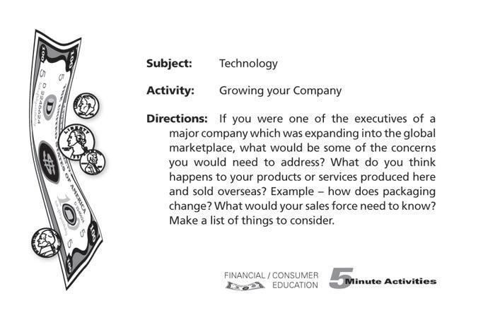 5 Minute Financial Activities