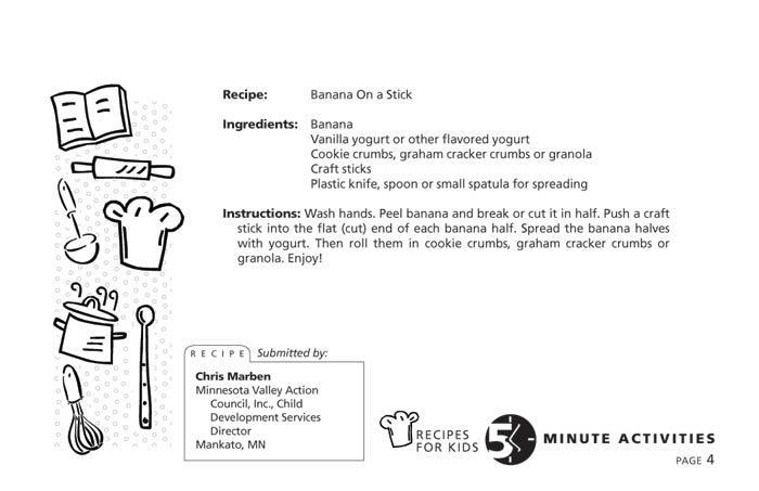 5 Minute Recipes for Kids