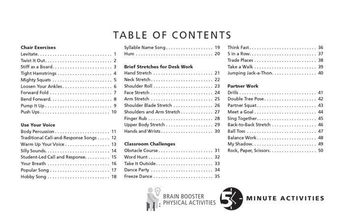 5 Minute Brain Booster Physical Activities for Elementary