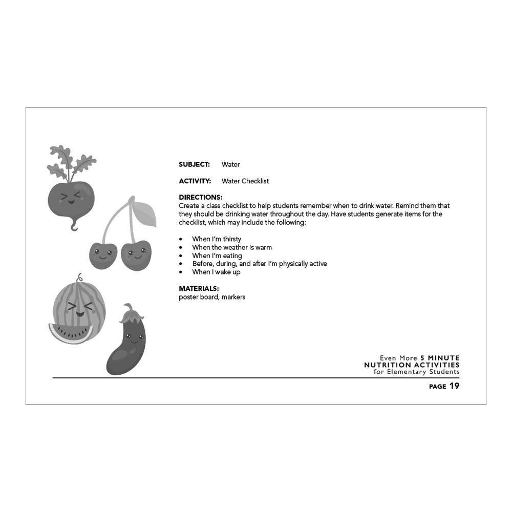 Even More 5 Minute Nutrition Activities for Elementary Students