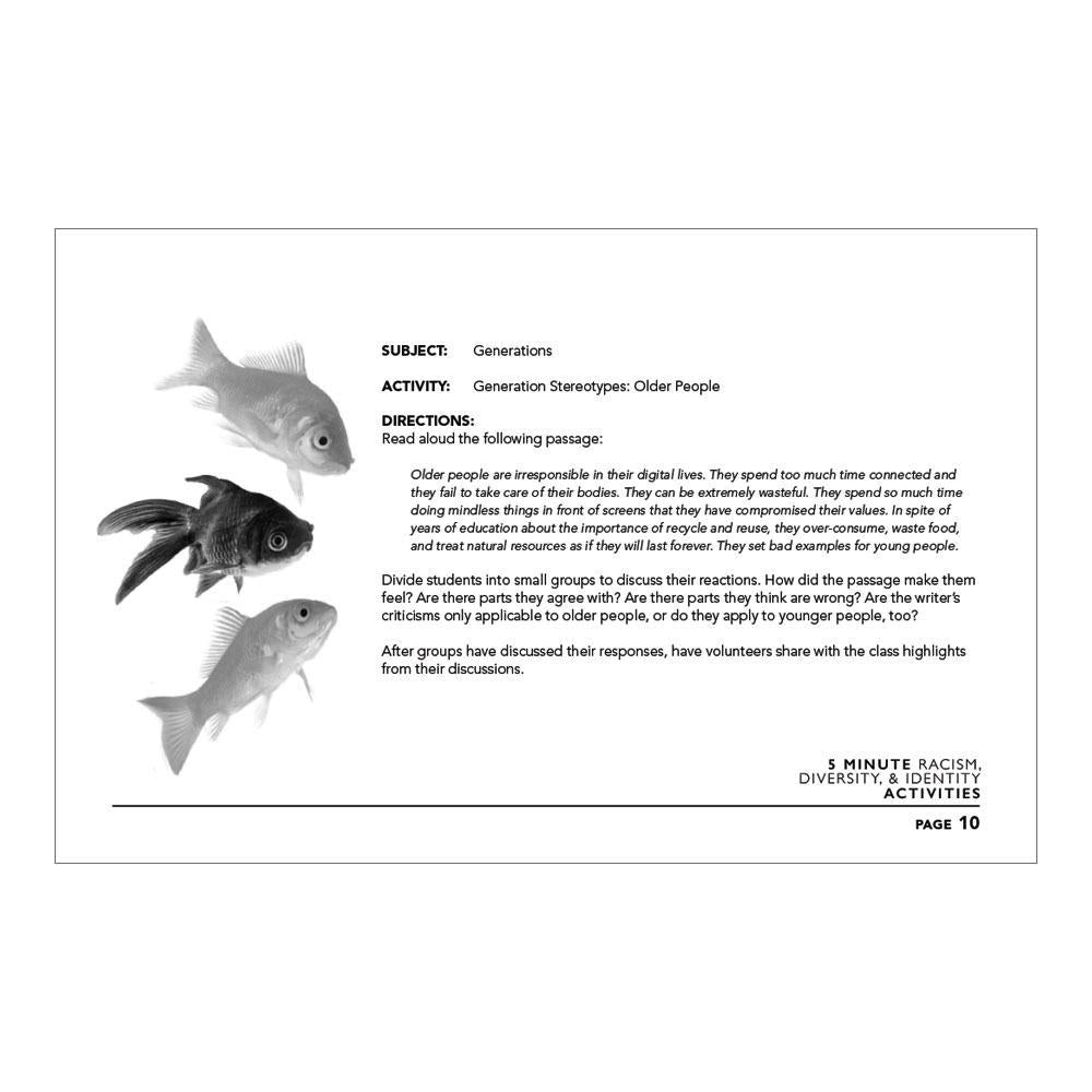 5 Minute Racism, Diversity, & Identity Activities