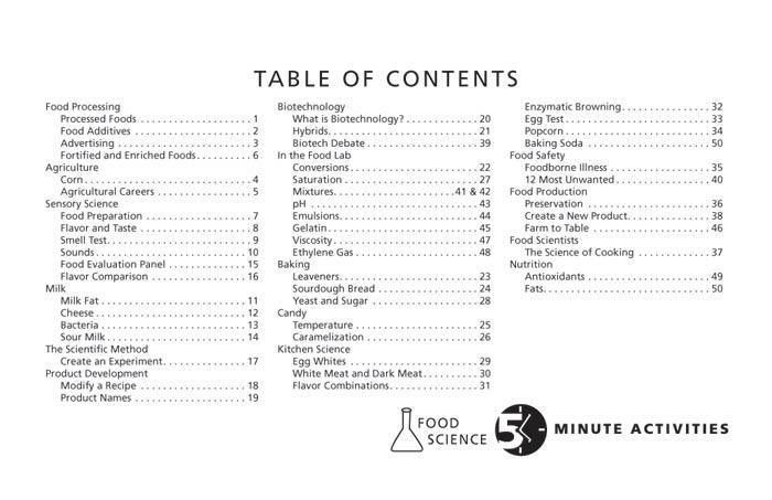 5 Minute Food Science Activities