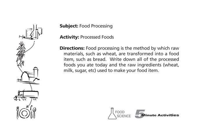 5 Minute Food Science Activities
