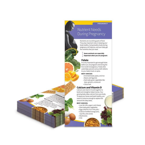 Nutrient Needs During Pregnancy Education Cards