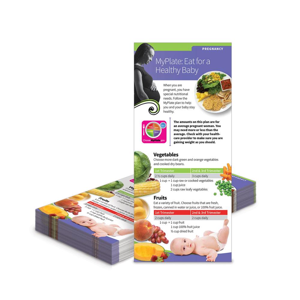 MyPlate: Eat for a Healthy Baby Pregnancy Education Cards