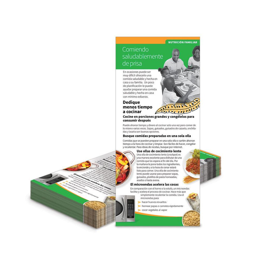 Healthy Eating in a Hurry Spanish Education Cards