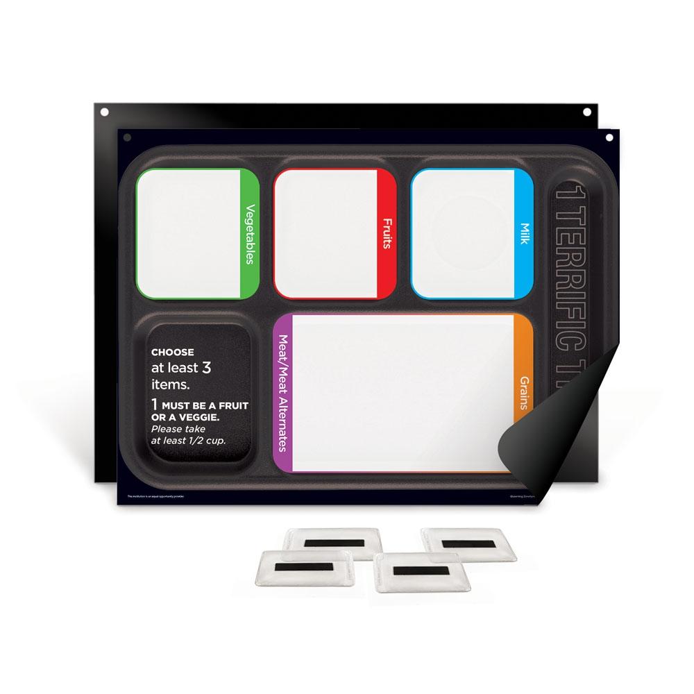 1 Terrific Tray™ Easy Mag-Mount Menu Board with Magnetic Vinyl Pockets