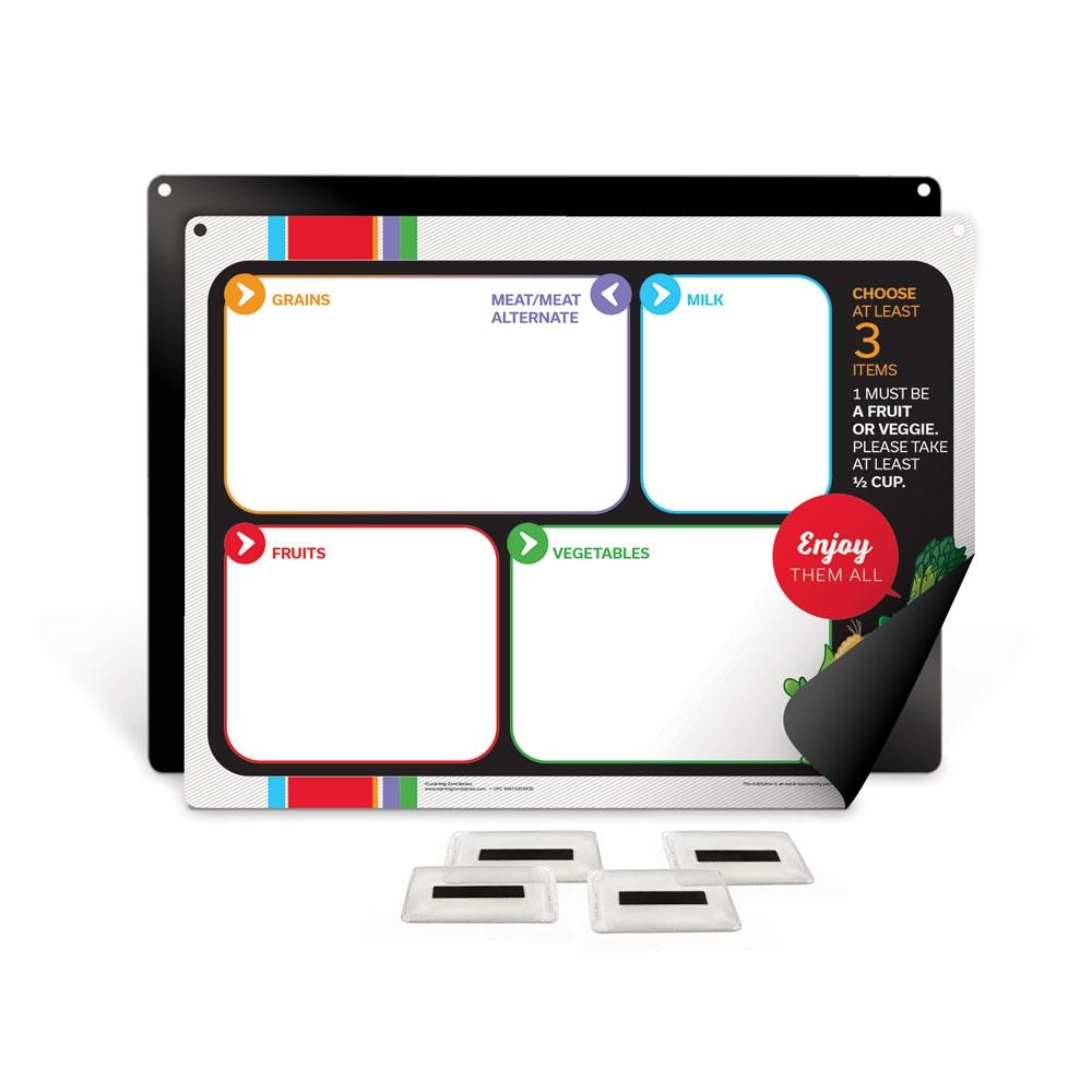 Garden Heroes® Easy Mag-Mount Menu Board with Magnetic Vinyl Pockets