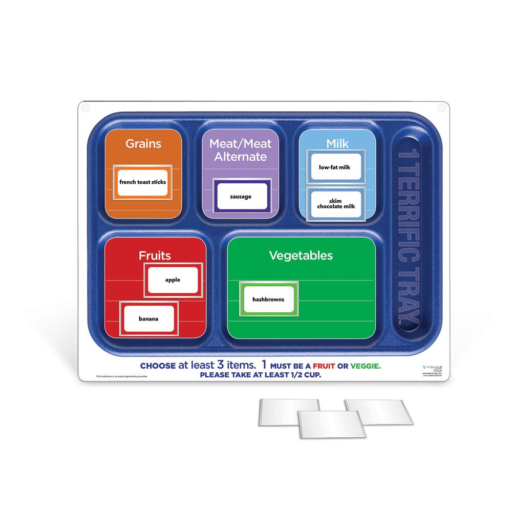 1 Terrific Tray™ Easy Mag-Mount Menu Board with Magnetic Vinyl Pockets