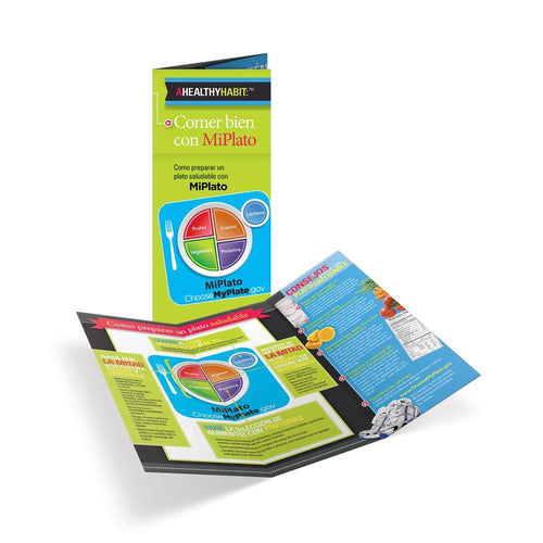 Eating Well With MyPlate Spanish Tri-Fold Brochures