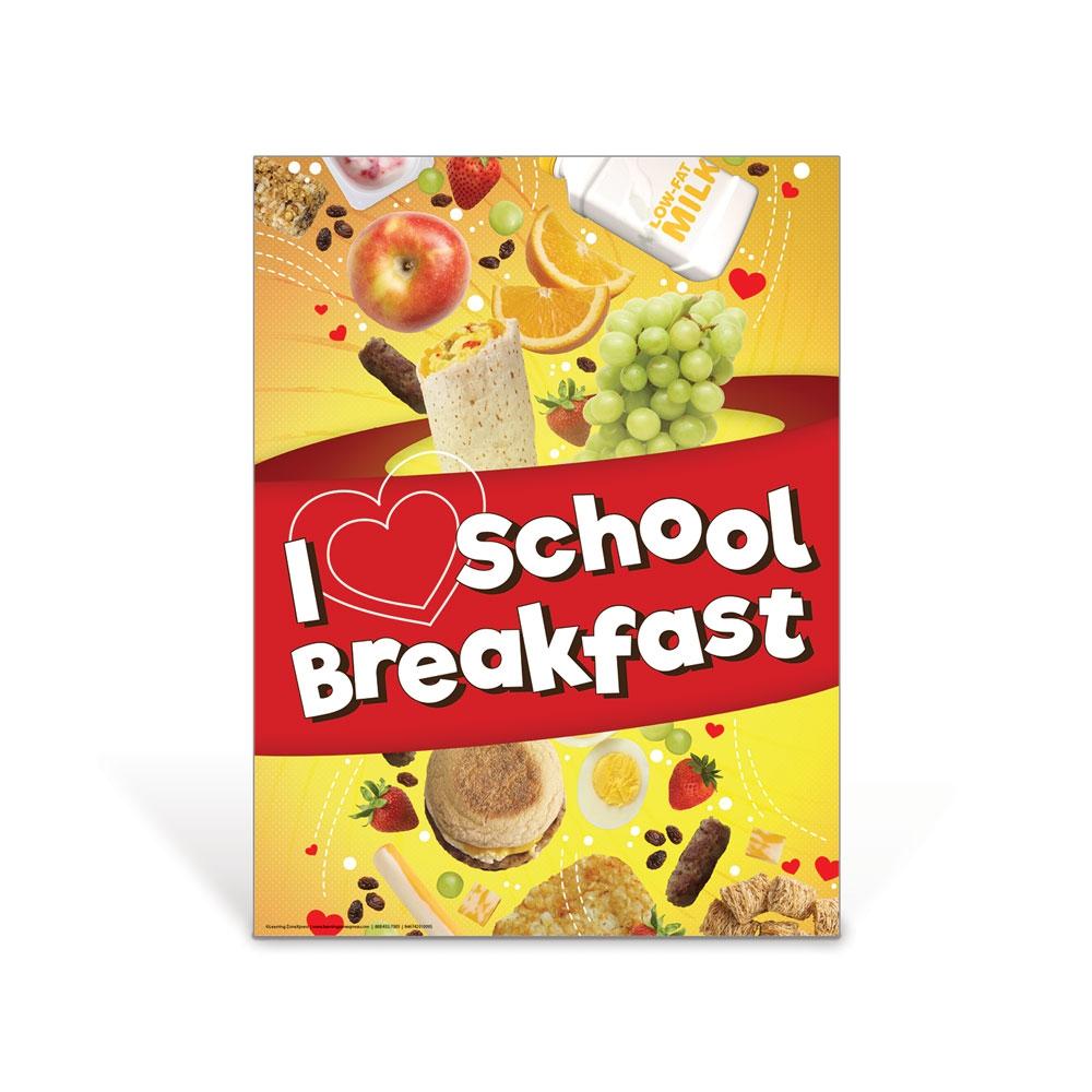 I Heart School Breakfast Poster