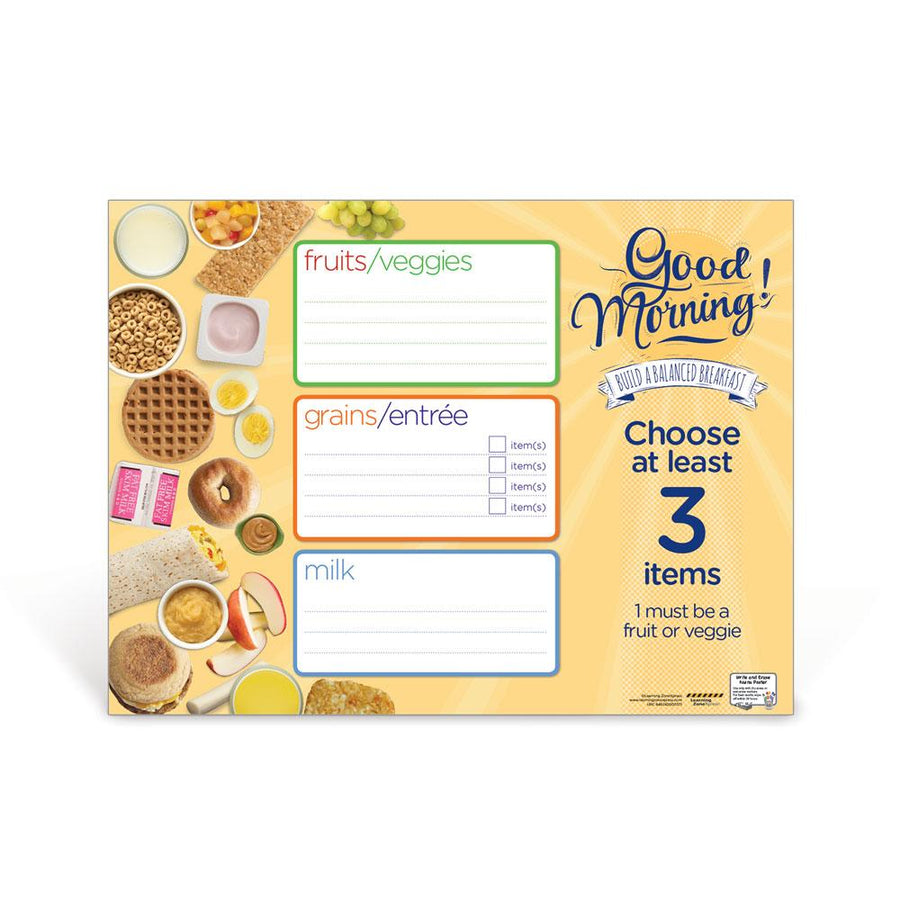 Breakfast Dry Erase Menu Poster