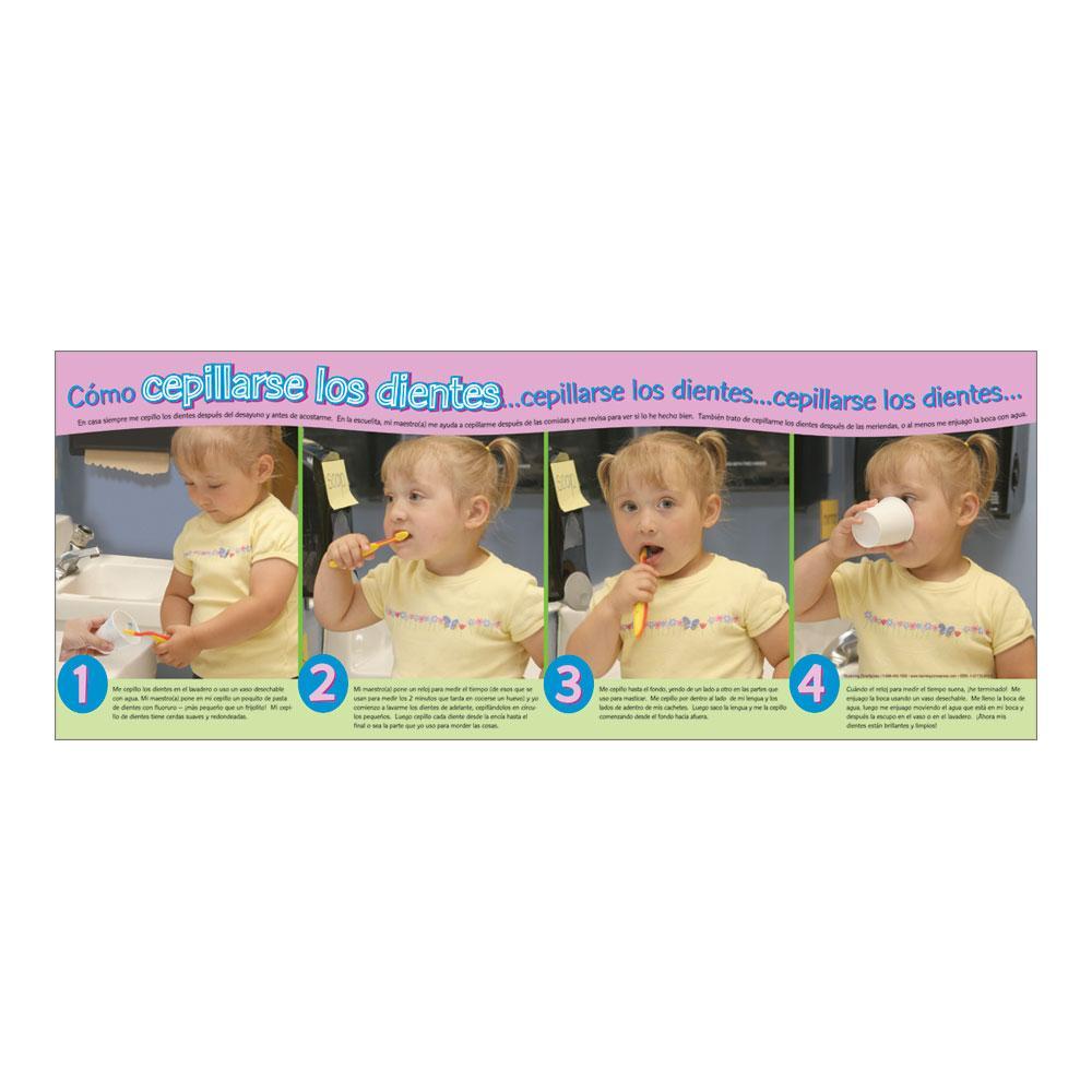 Wash My Hands/Brush My Teeth Spanish Posters