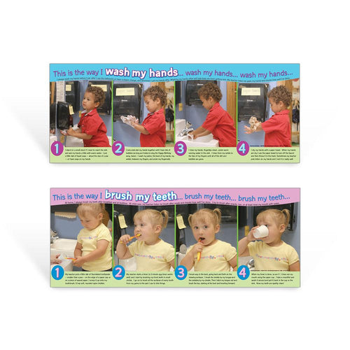 Hand Washing and Brushing Teeth For Kids Posters