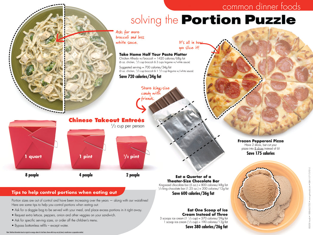 Portion Puzzle Poster Set of 4