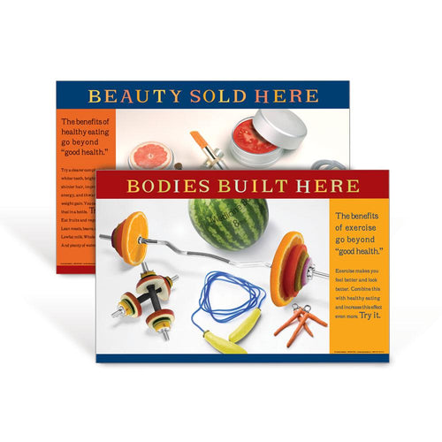 Beauty Sold Here & Bodies Built Here Poster Set