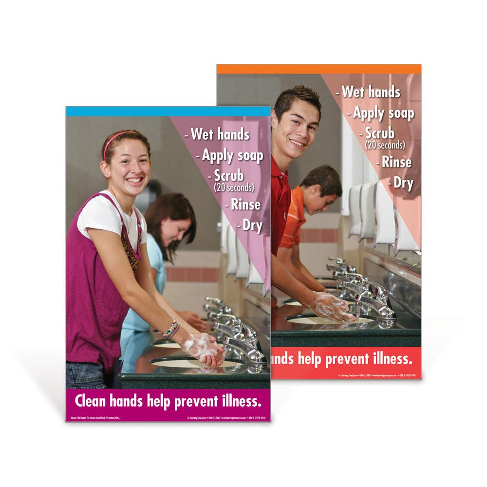 Senior High Hand Washing Poster Set