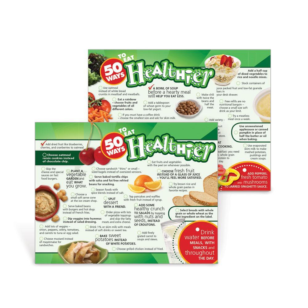 Visualz Handouts 50 Ways to Eat Healthier Handouts | Healthy Eating Education | Visualz
