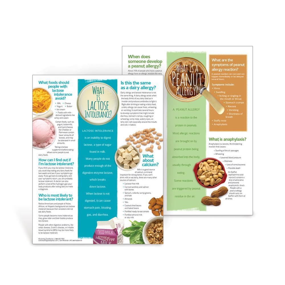 Visualz Handouts Lactose and Peanut Allergy Handouts | Nutrition Education | Visualz