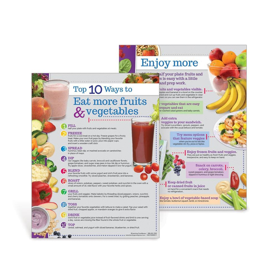 Top 10 Ways to Eat More Fruits & Vegetables Handouts