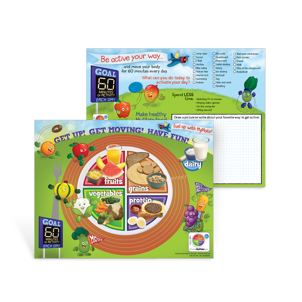 Active Kids MyPlate Handouts | Child Nutrition | Visualz