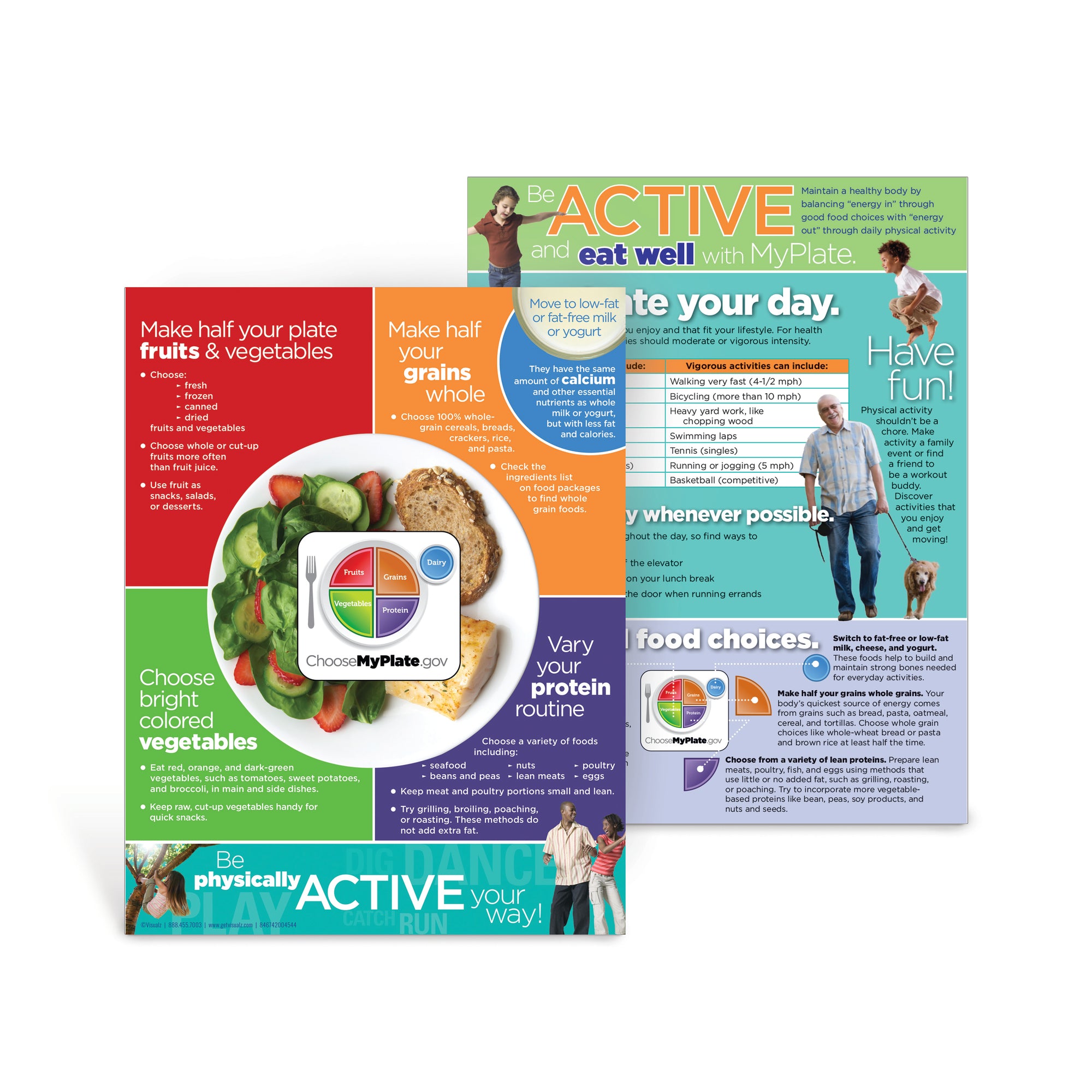 Visualz Handouts Active MyPlate Handouts | Myplate Nutrition Education | Visualz