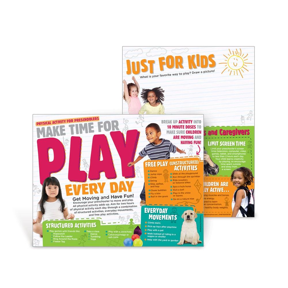 Visualz Handouts Make Time for Play Preschool Physical Activity Handouts | Classroom ...