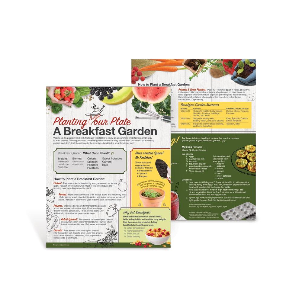 Visualz Handouts Planting Your Plate: A Breakfast Garden Handouts | Nutrition Education ...