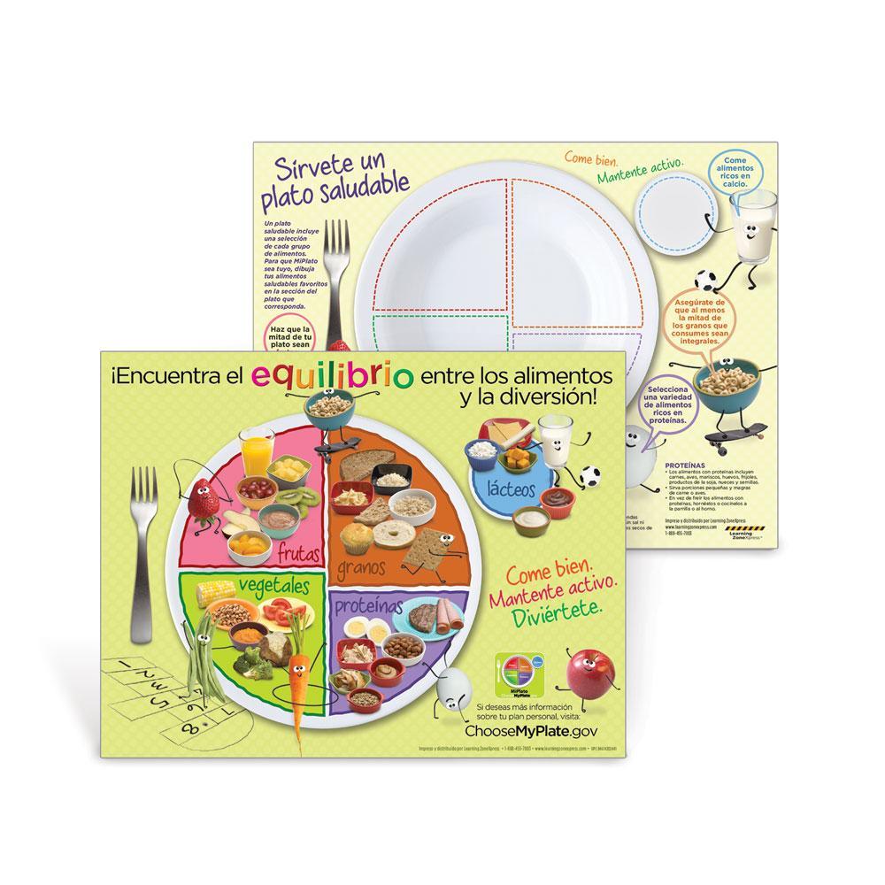 Myplate Preschool 8″ Plastic Plate – English or Spanish - Noodle Soup