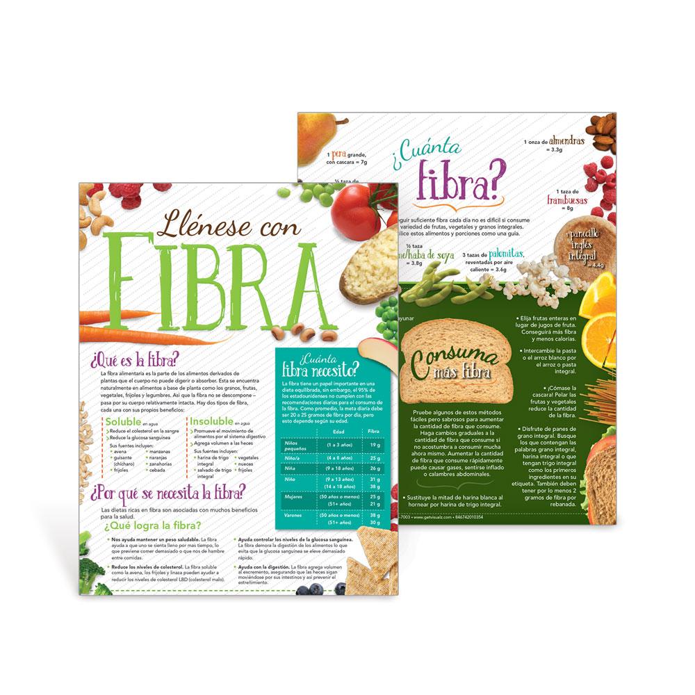 Fill Up with Fiber Spanish Handouts