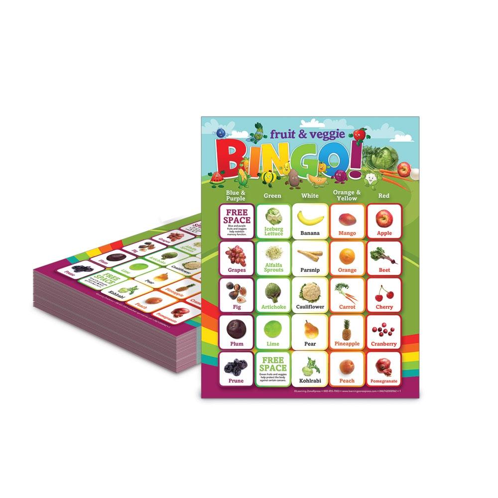 Fruit & Vegetables Bingo Game Cards