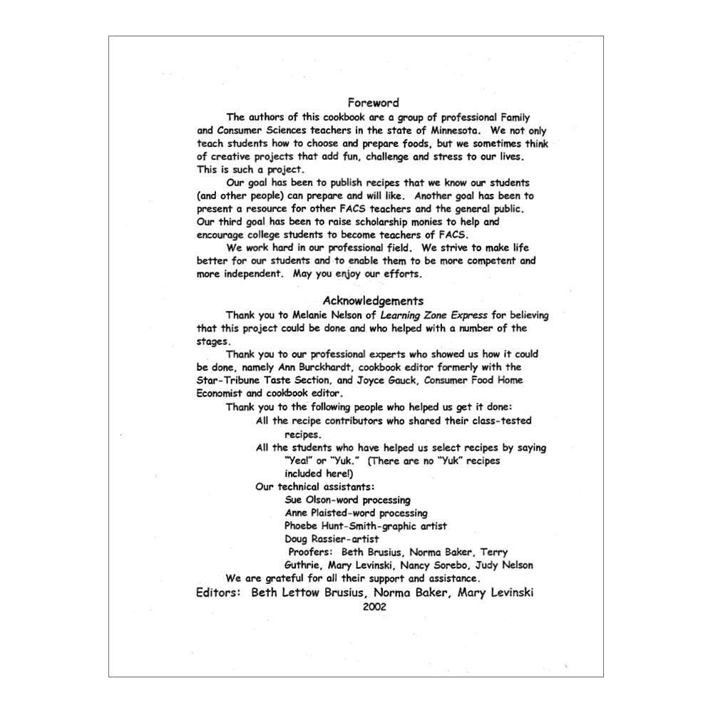 Cooking with Class Cookbook