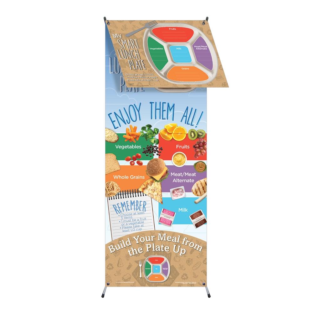 My Smart Lunch Plate Banner w/Stand & Dry Erase Menu