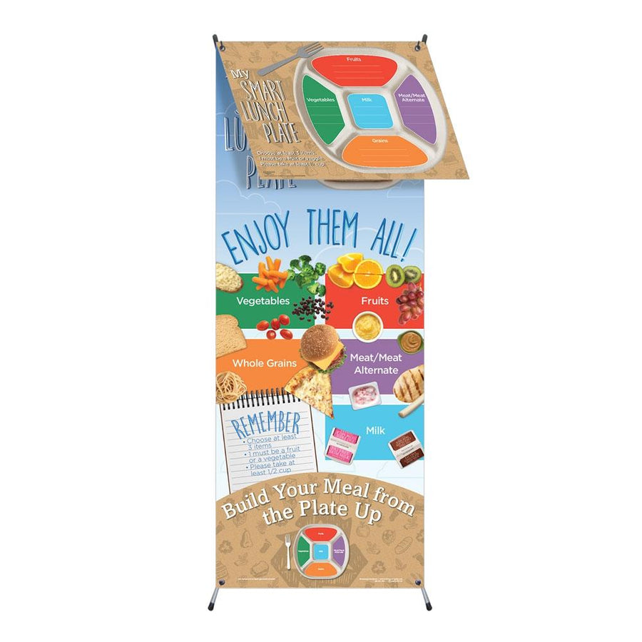 My Smart Lunch Plate Banner w/Stand & Dry Erase Menu