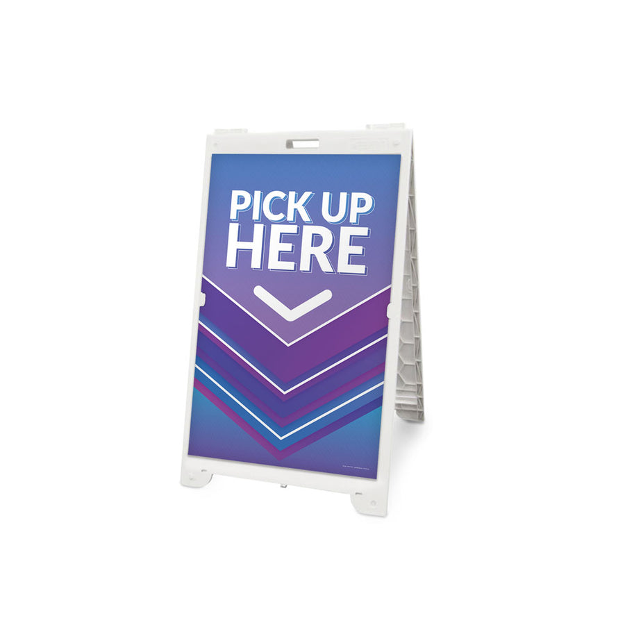 Pick Up Here Social Distancing Signicade