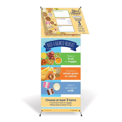 Breakfast Vinyl Banner with Stand and Dry Erase Menu Board