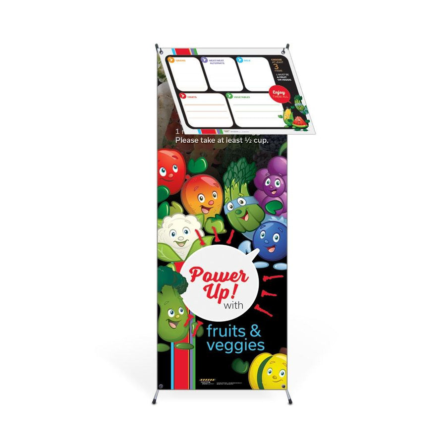 Garden Heroes® Fruit & Veggie Vinyl Banner w/Stand & Lunch