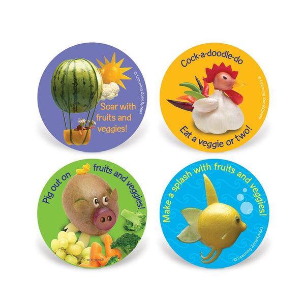 Foodscapes® Fruit & Veggie Stickers | Nutrition Stickers | Visualz