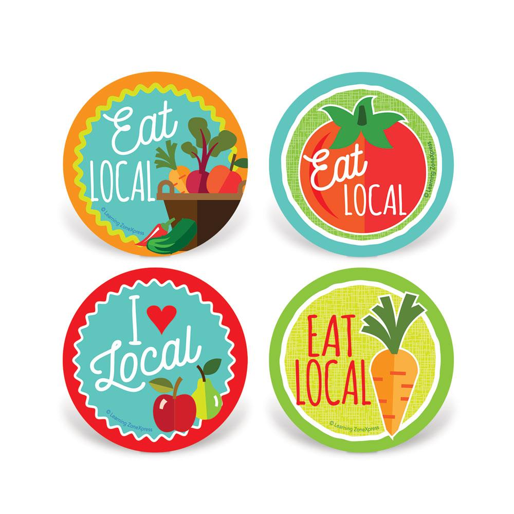 Eat Local Stickers