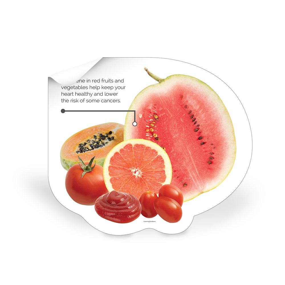 Red Fruit and Veggie Color Die-Cut Decal